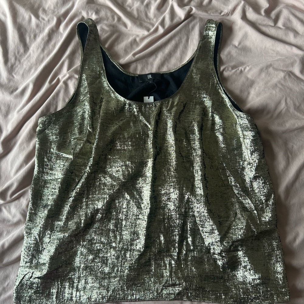 Banana Republic Shimmering Silver Tank Top
